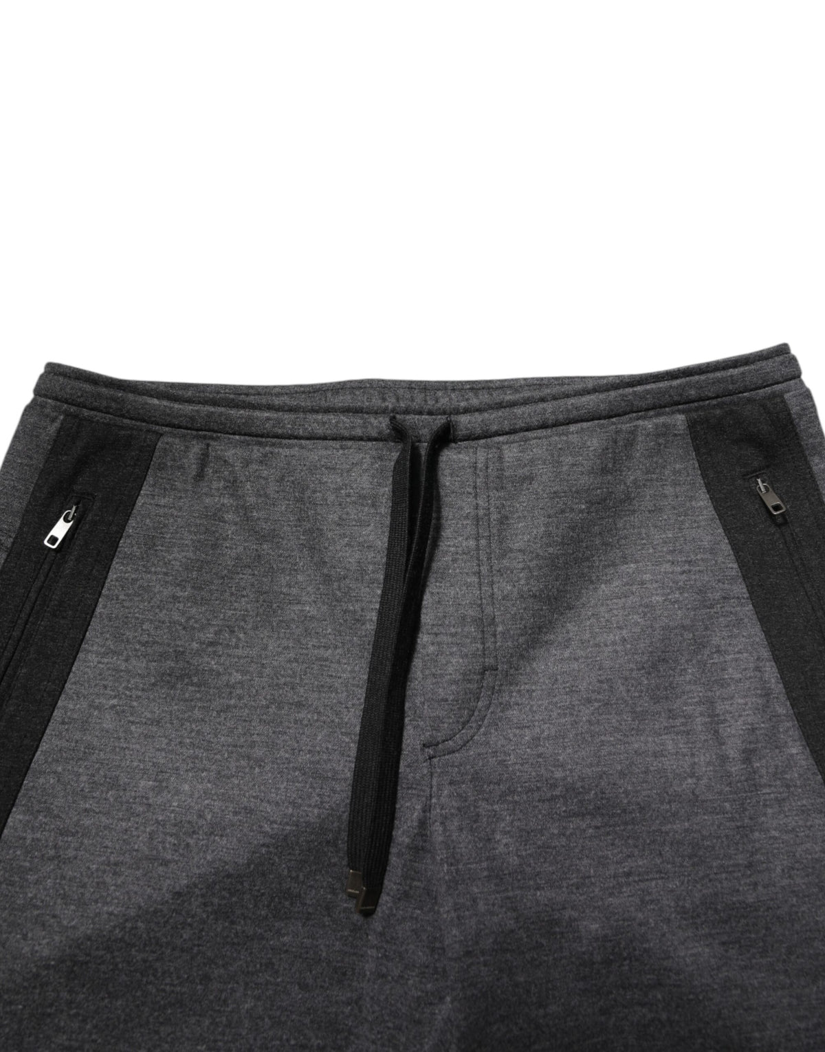 Dolce & Gabbana Gray Black Wool Blend Jogger SweatMen's Men's Pants