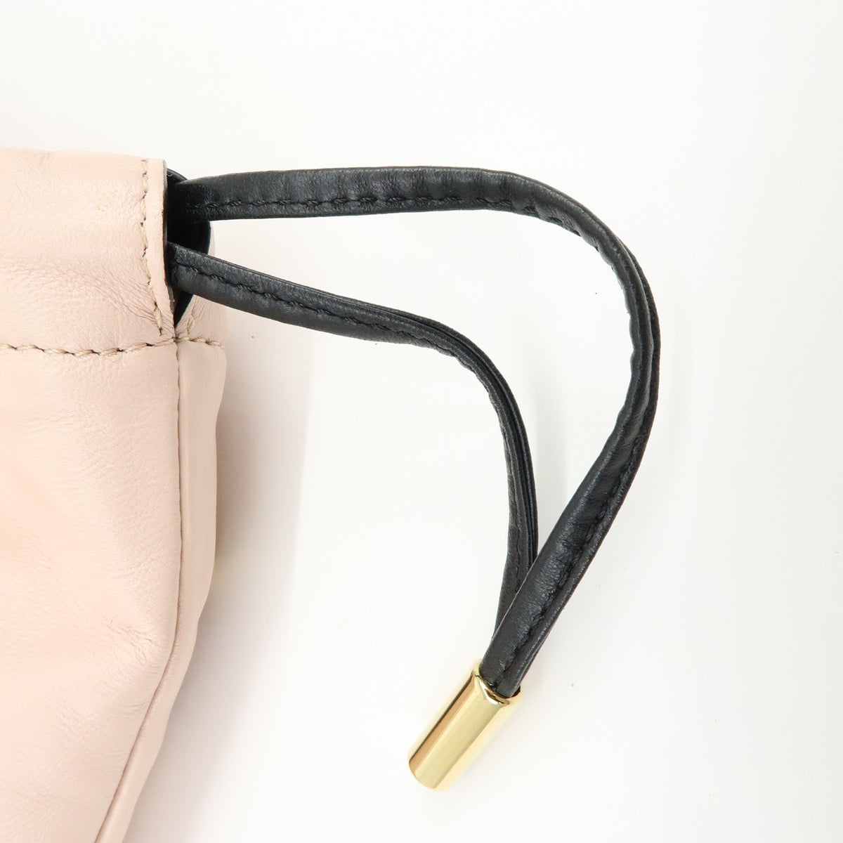 Fendi Logo Drawstring Leather Pink Leather Handbag (Pre-Owned)