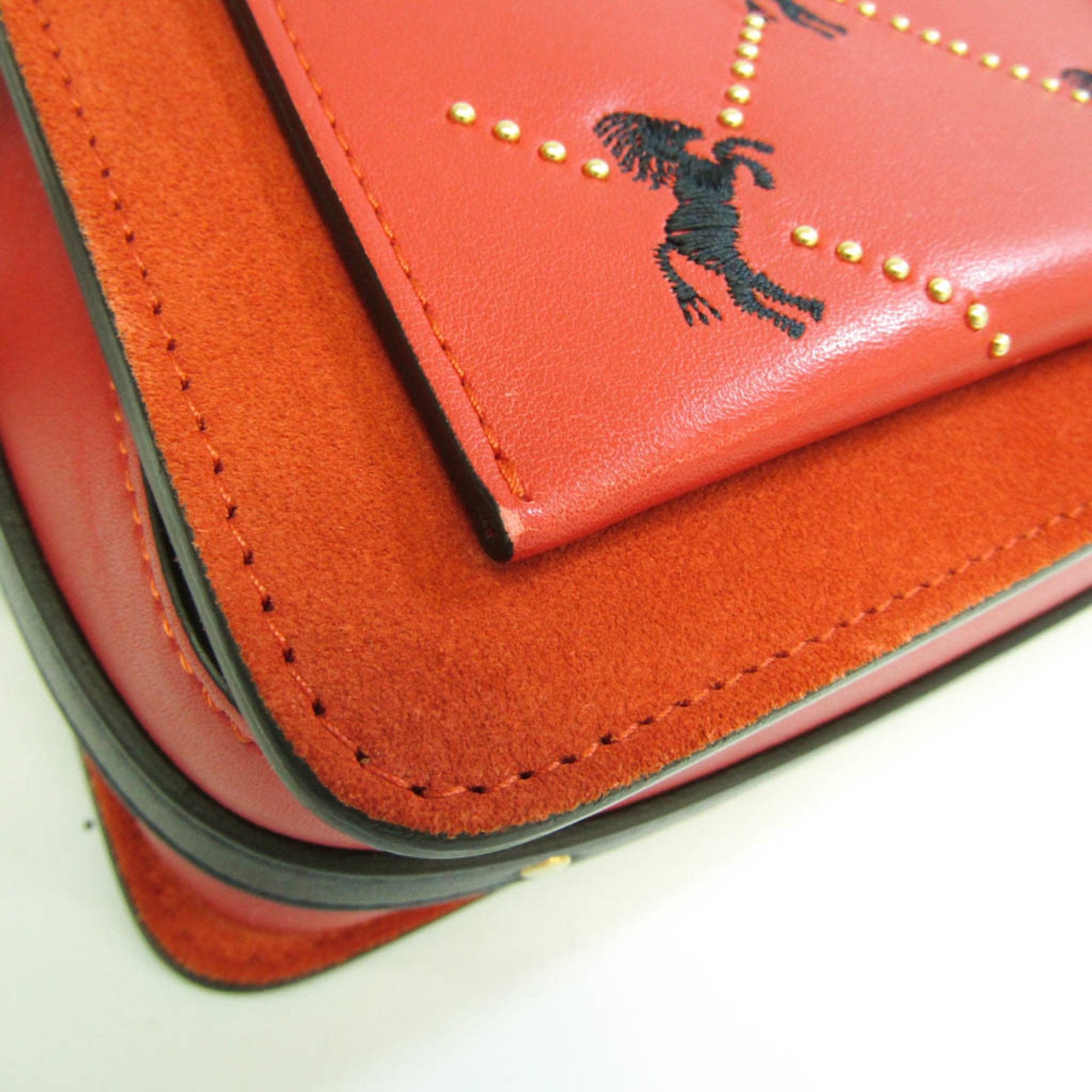 Chloé Orange Leather Shoulder Bag (Pre-Owned)