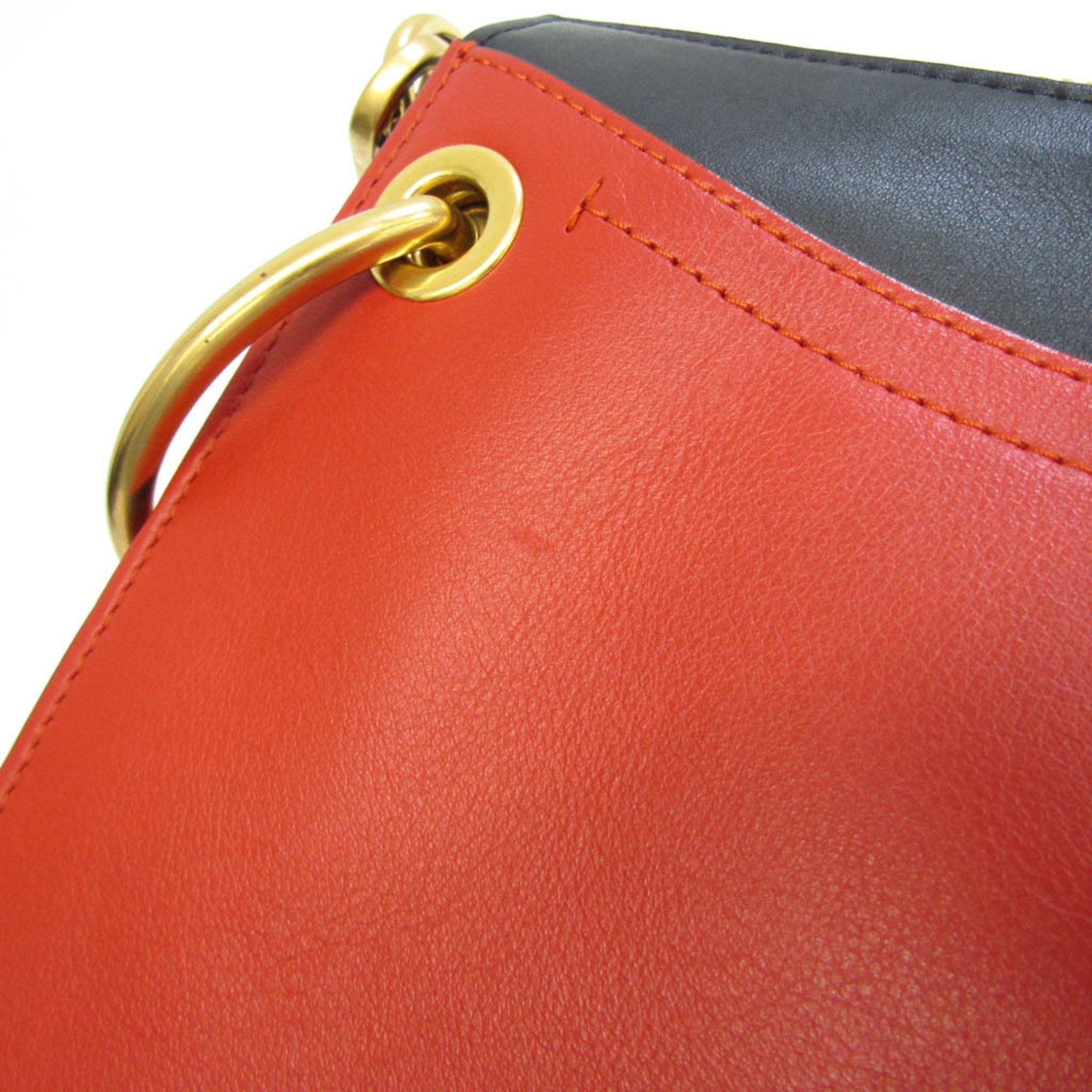 Chloé Orange Leather Shoulder Bag (Pre-Owned)