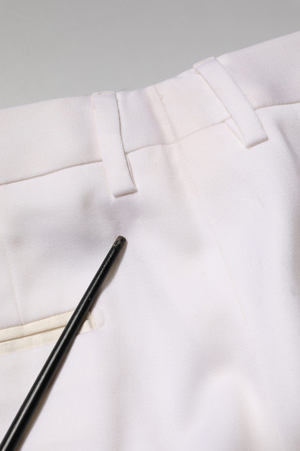 Dolce & Gabbana White Polyester Tapered Formal Trouser Men's Pants (Pre-Owned)