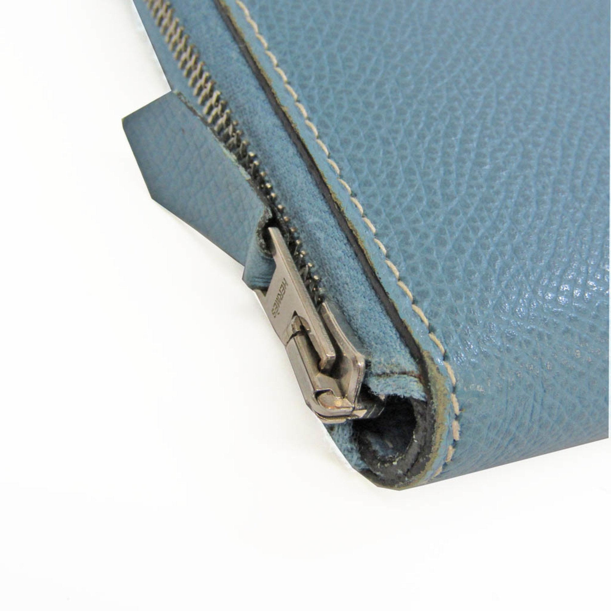 Hermès Azap Blue Leather Wallet (Pre-Owned)