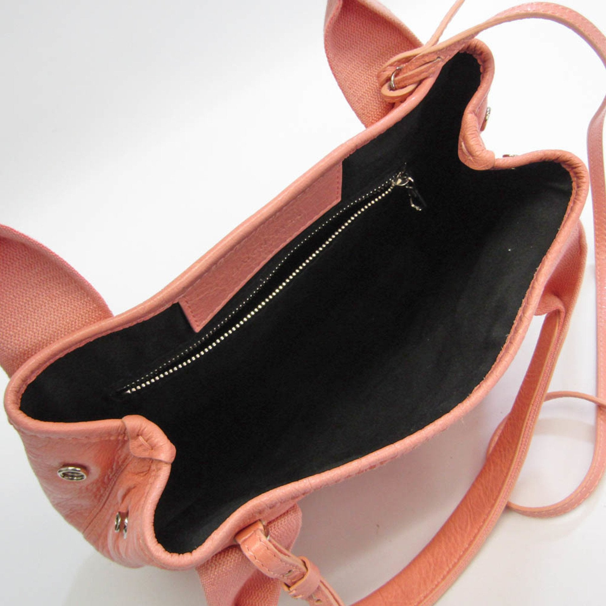 Balenciaga Navy Cabas Pink Leather Shoulder Bag (Pre-Owned)