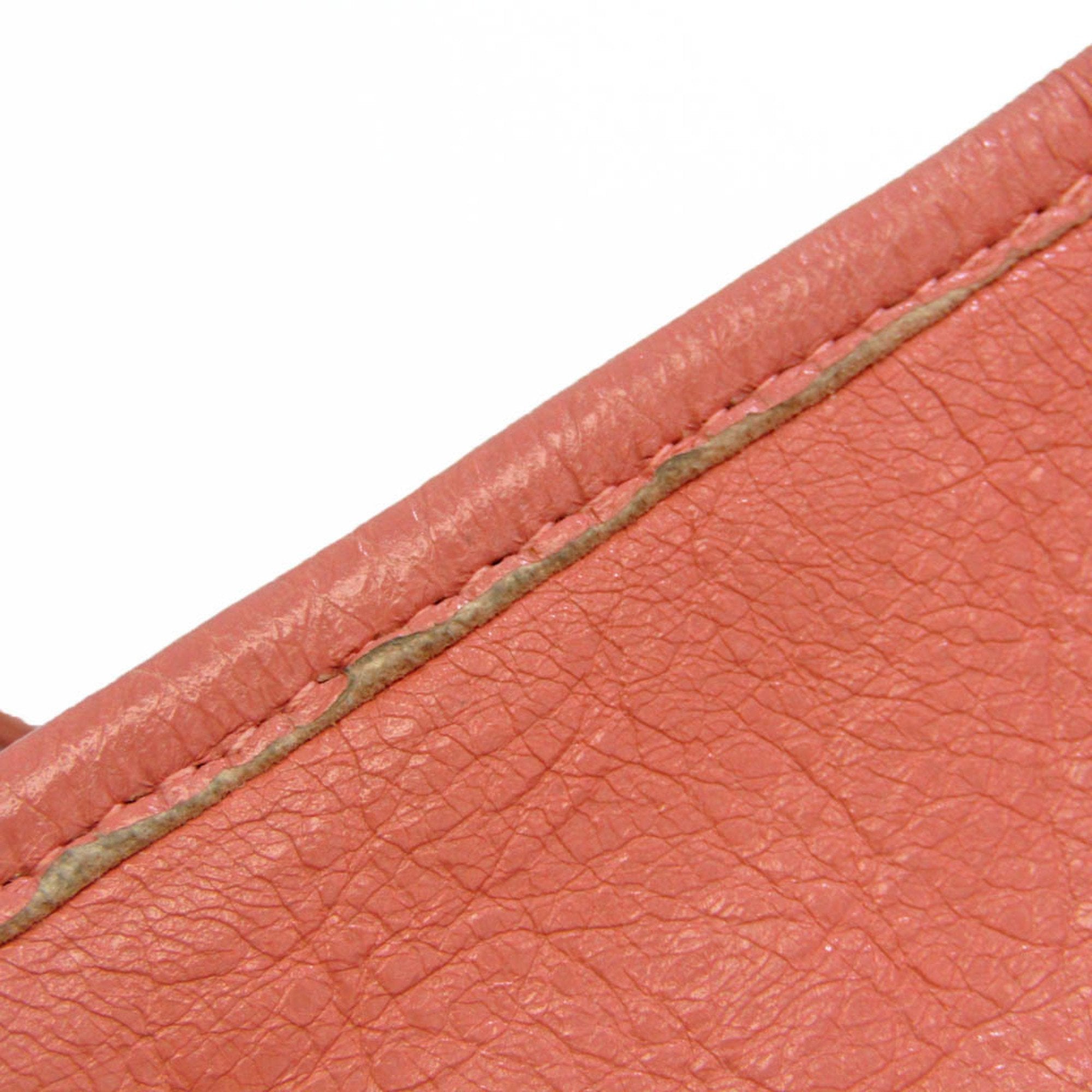 Balenciaga Navy Cabas Pink Leather Shoulder Bag (Pre-Owned)
