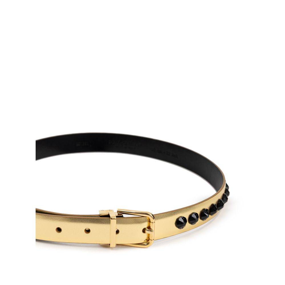 Dolce & Gabbana Gold Leather Regular Women's Belt