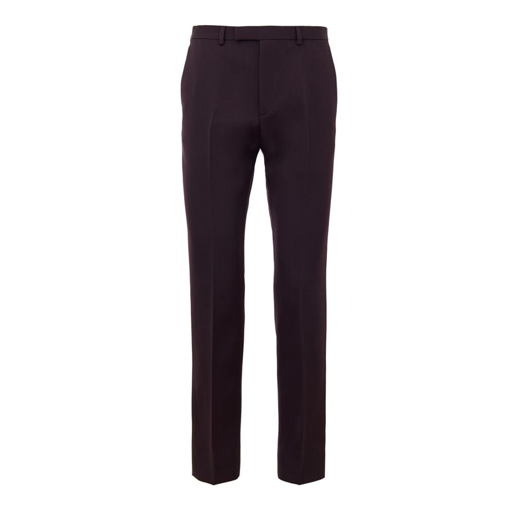 Gucci Bordeaux Wool Dress Men's Pants
