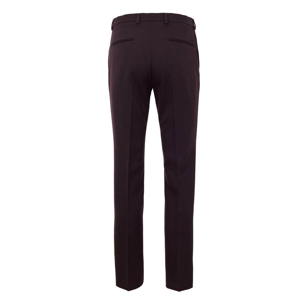 Gucci Bordeaux Wool Dress Men's Pants