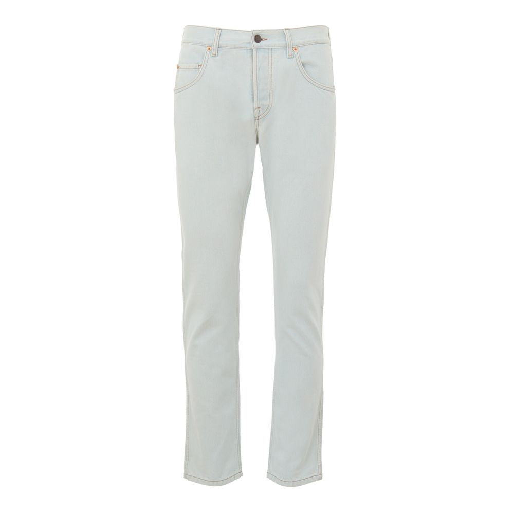 Gucci Blue Cotton Relaxed Fit Men's Jeans