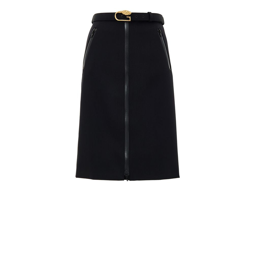 Gucci Black Wool Midi Women's Skirt