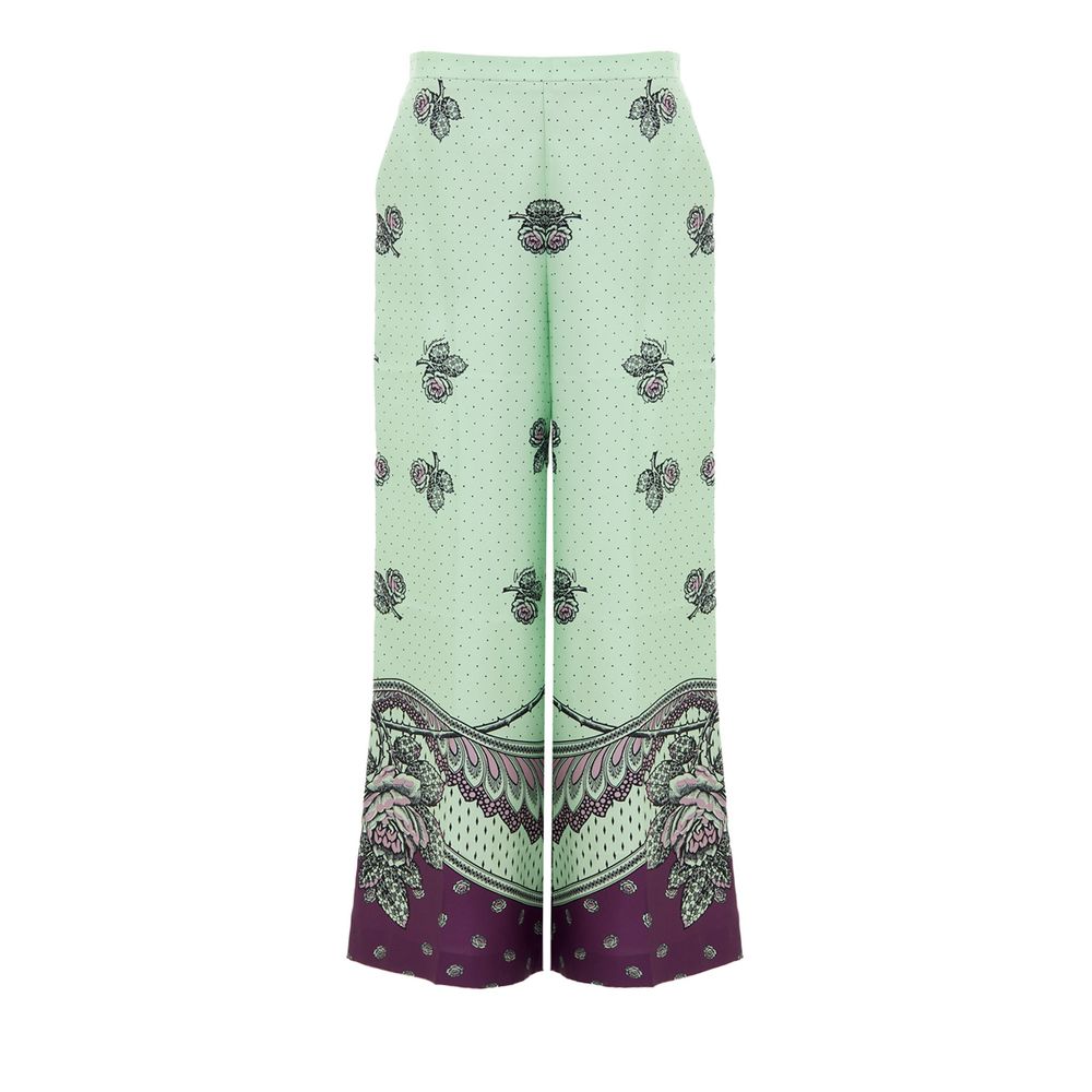 Gucci Green Silk Casual Women's Pants