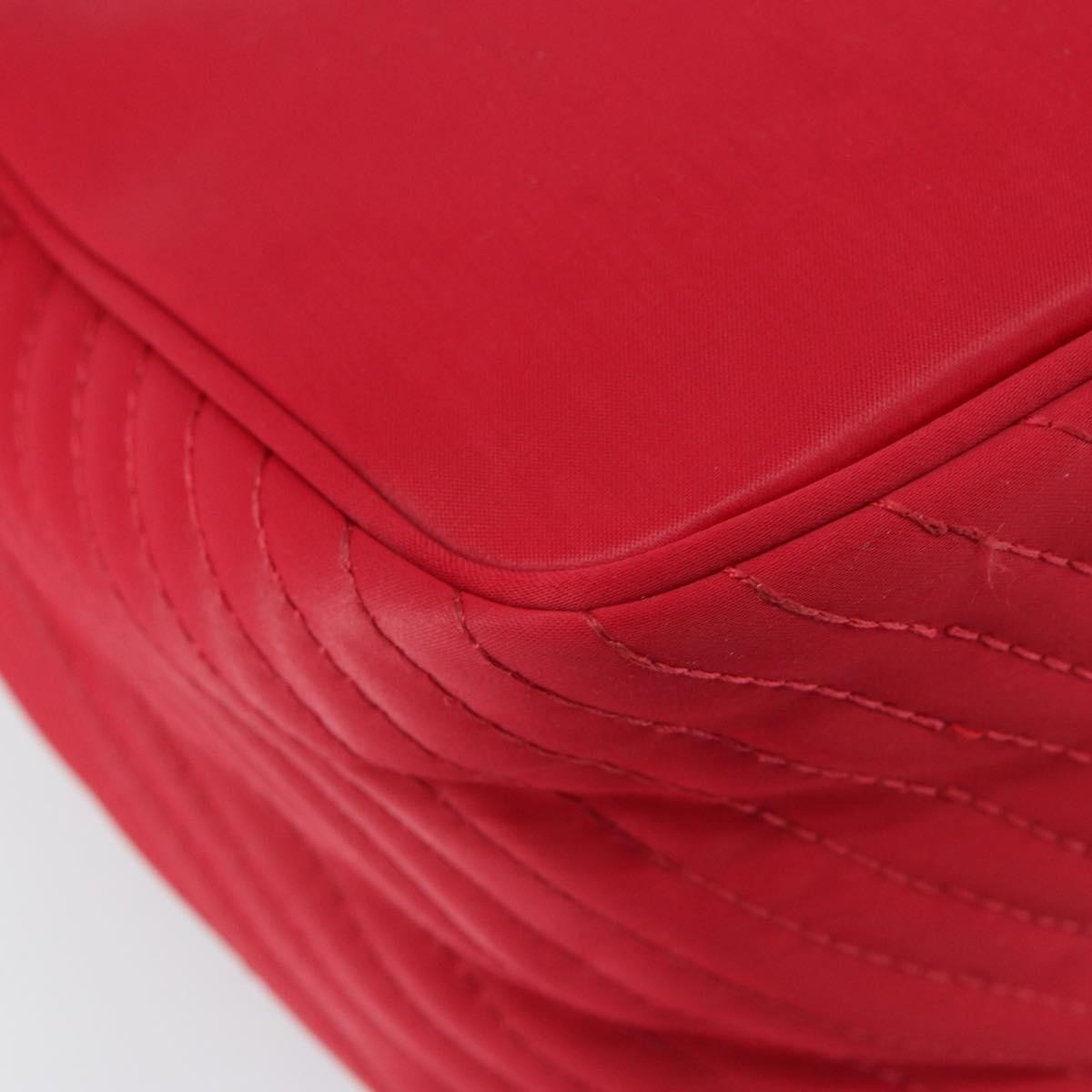 Saint Laurent Vintage Nylon Red Nylon Shoulder Bag Bag (Pre-Owned)