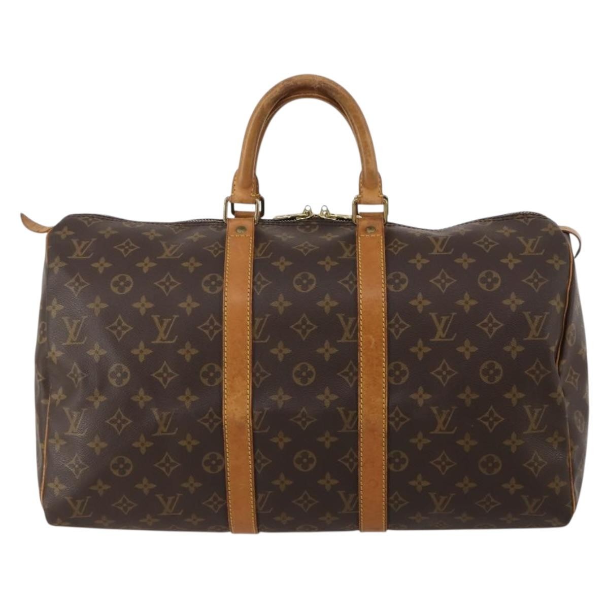 Louis Vuitton Keepall Monogram Canvas Brown Canvas Travel Bag Bag (Pre-Owned)