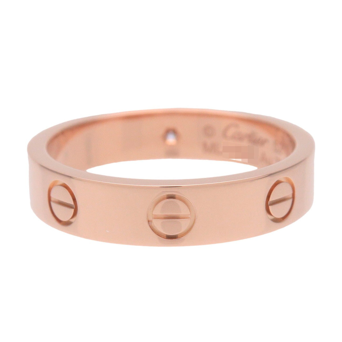 Cartier Love Wedding Band 1 Diamond 18K Rose Gold With Diamond Gold Rose_Gold Ring Jewelry (Pre-Owned)
