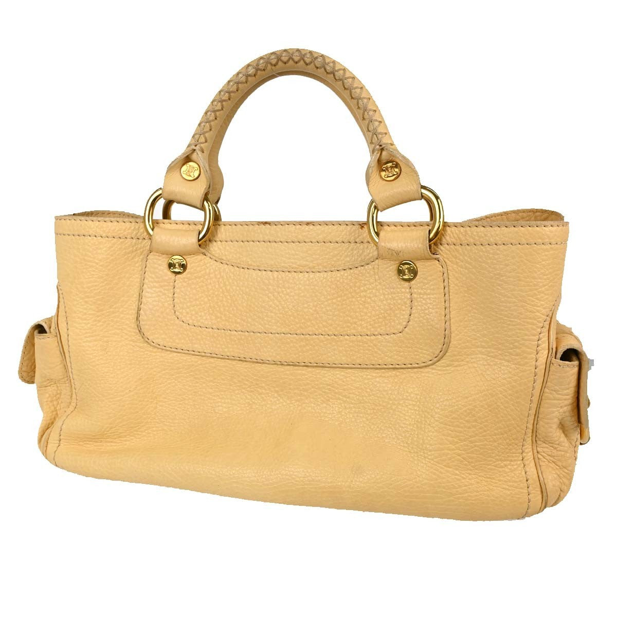 Celine Boogie Calfskin Yellow Leather Handbag (Pre-Owned)