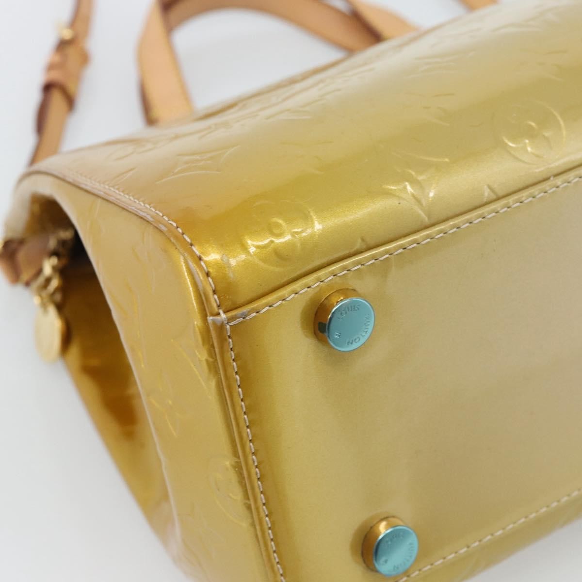 Louis Vuitton Brea Monogram Vernis Beige Patent_Leather Handbag (Pre-Owned)