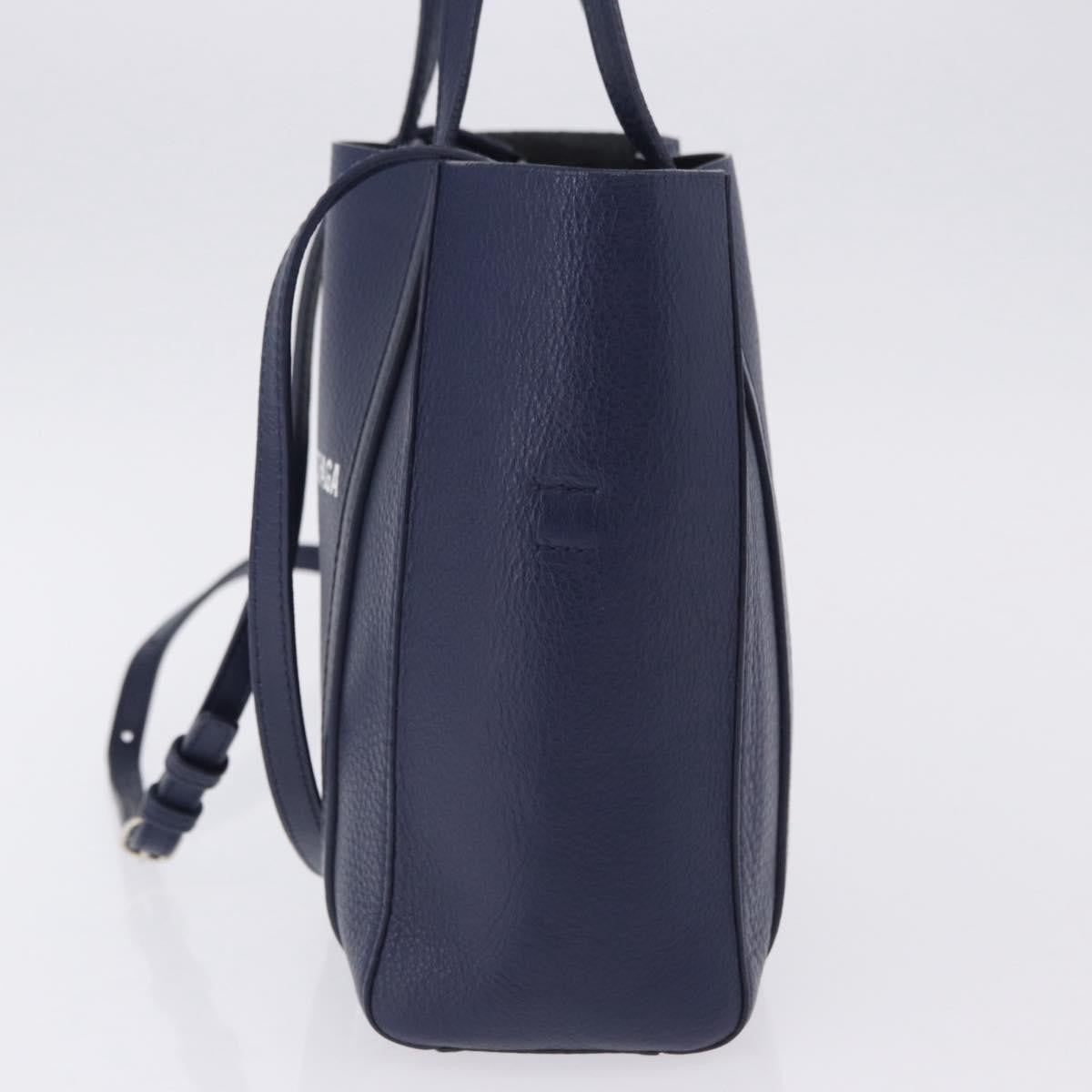 Balenciaga Everyday Tote Leather Navy Leather Tote Bag Bag (Pre-Owned)