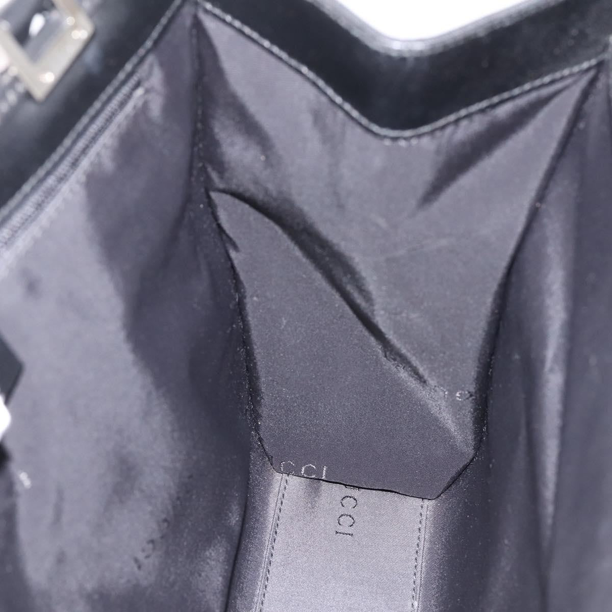 Gucci Jackie Canvas Black Canvas Tote Bag Bag (Pre-Owned)