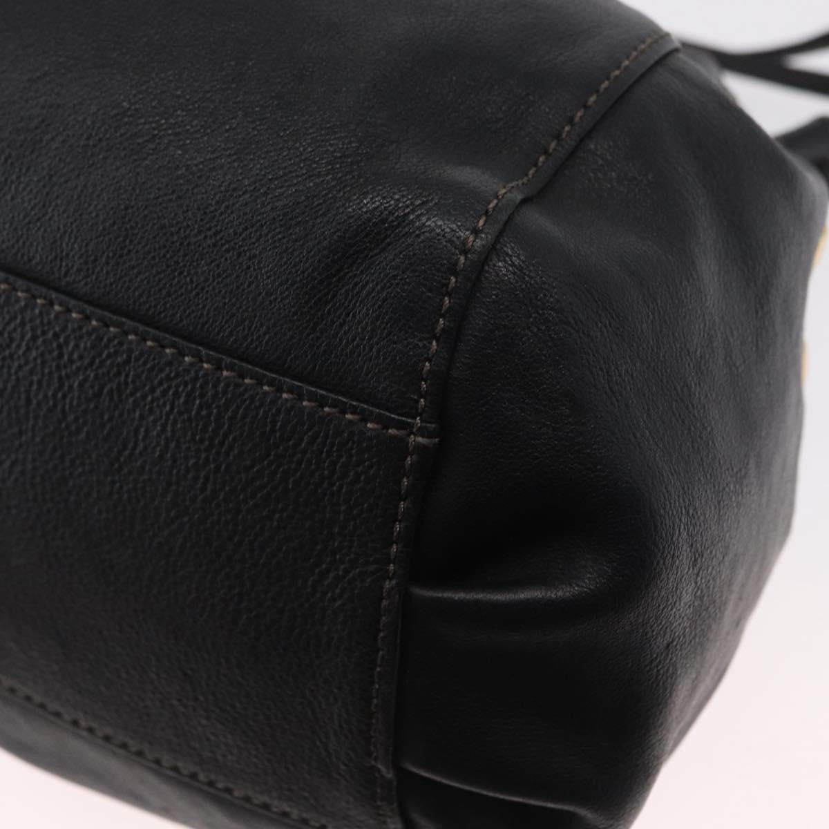 Burberry Blue Label Leather Black Leather Shoulder Bag Bag (Pre-Owned)