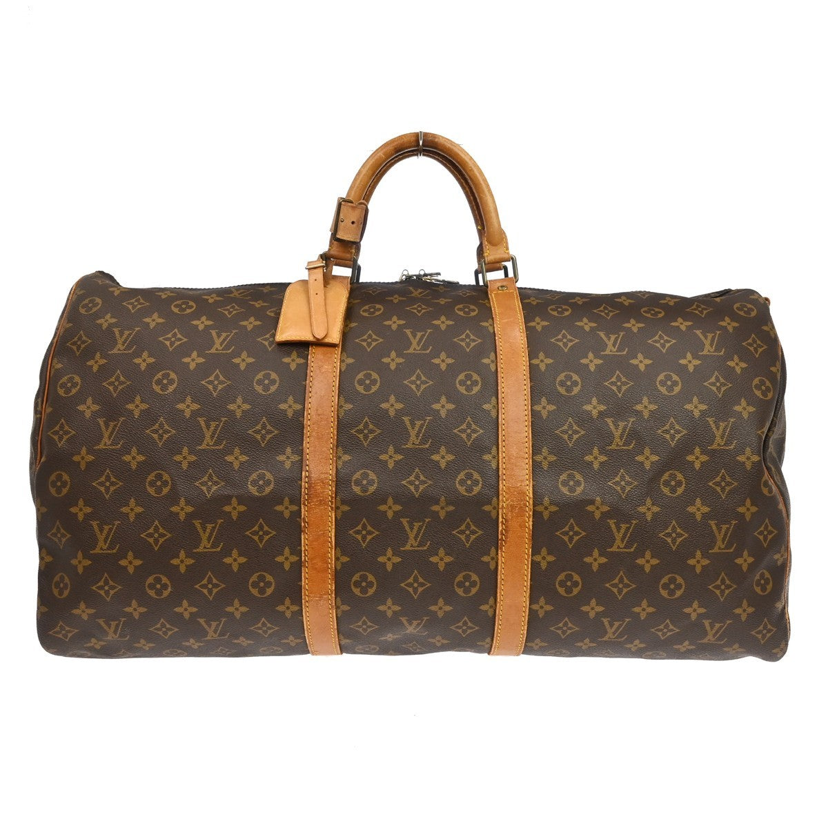 Louis Vuitton Keepall Bandouliere Monogram Canvas Brown Canvas Travel Bag Bag (Pre-Owned)