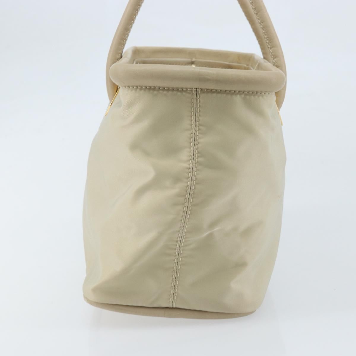 Celine Handbag Nylon Beige Nylon Handbag (Pre-Owned)