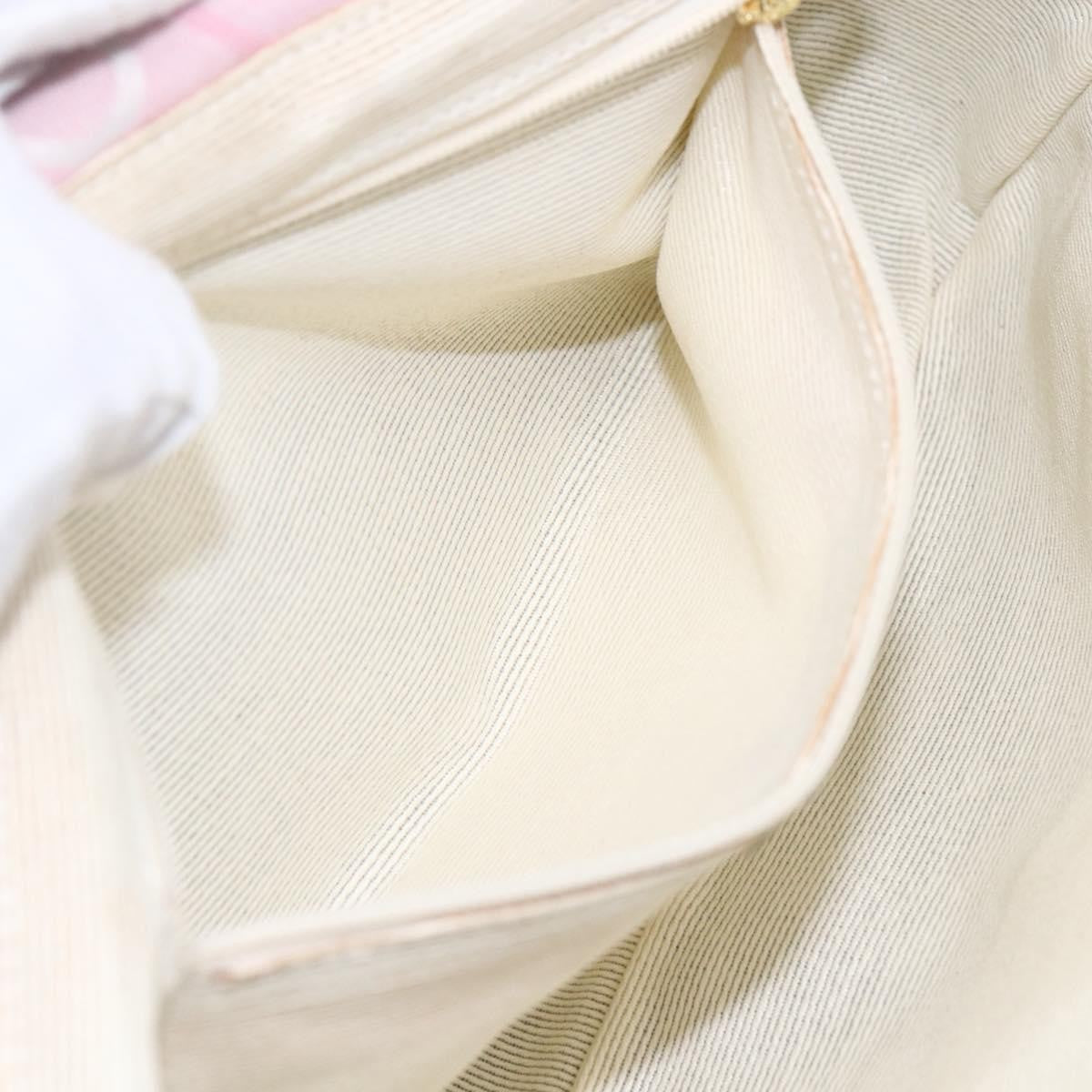 Salvatore Ferragamo Gancini Canvas Pink Canvas Shoulder Bag Bag (Pre-Owned)