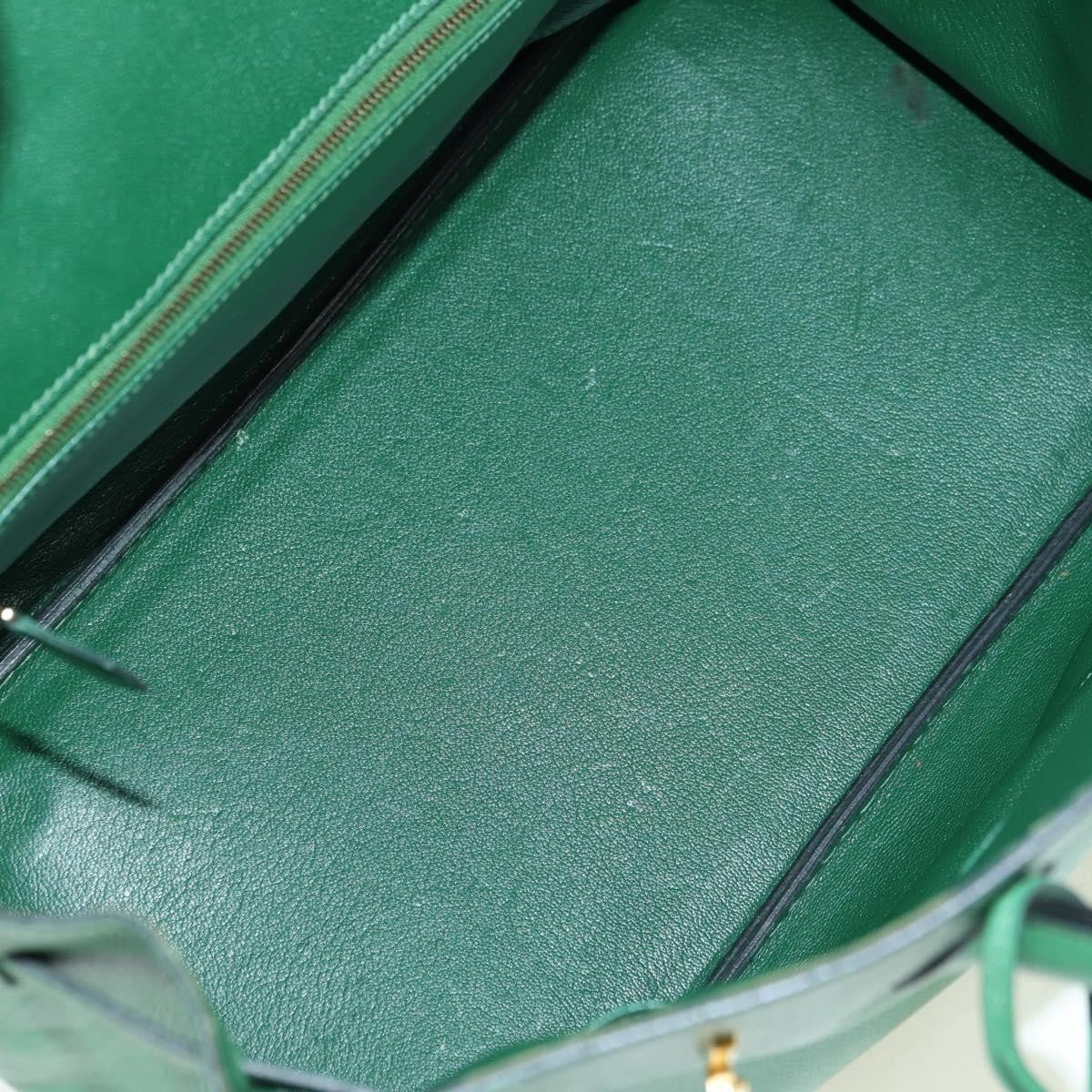 Hermes Birkin Green Togo With Gold Hardware Green Leather Handbag (Pre-Owned)