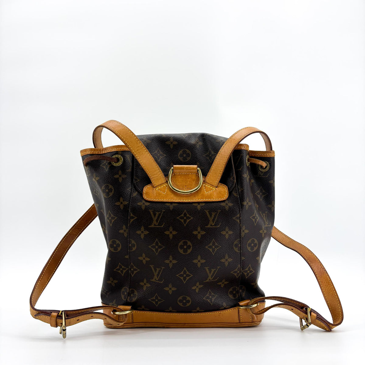 Louis Vuitton Vintage Montsouris Monogram Canvas Brown Canvas Backpack Bag (Pre-Owned)