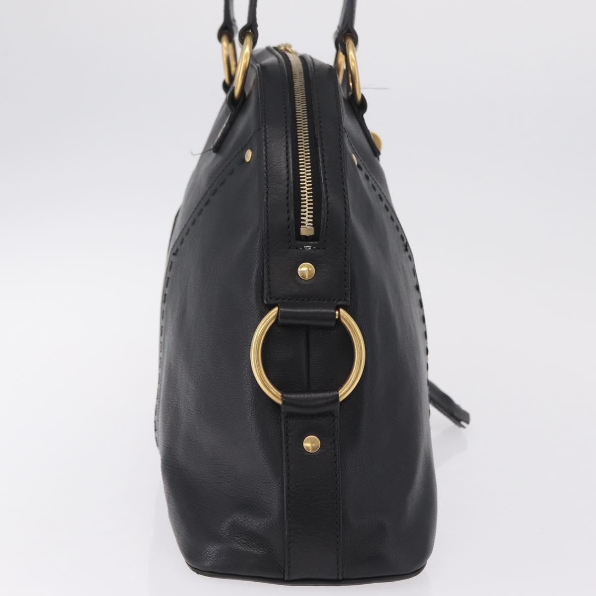 Saint Laurent Muse Leather Black Leather Shoulder Bag Bag (Pre-Owned)
