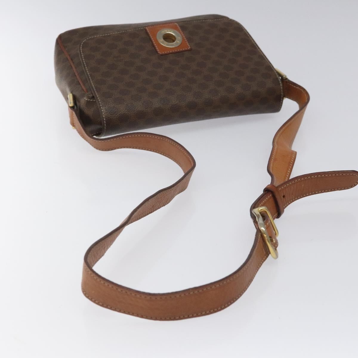 Celine Macadam Shoulder Canvas Brown Canvas Shoulder Bag Bag (Pre-Owned)