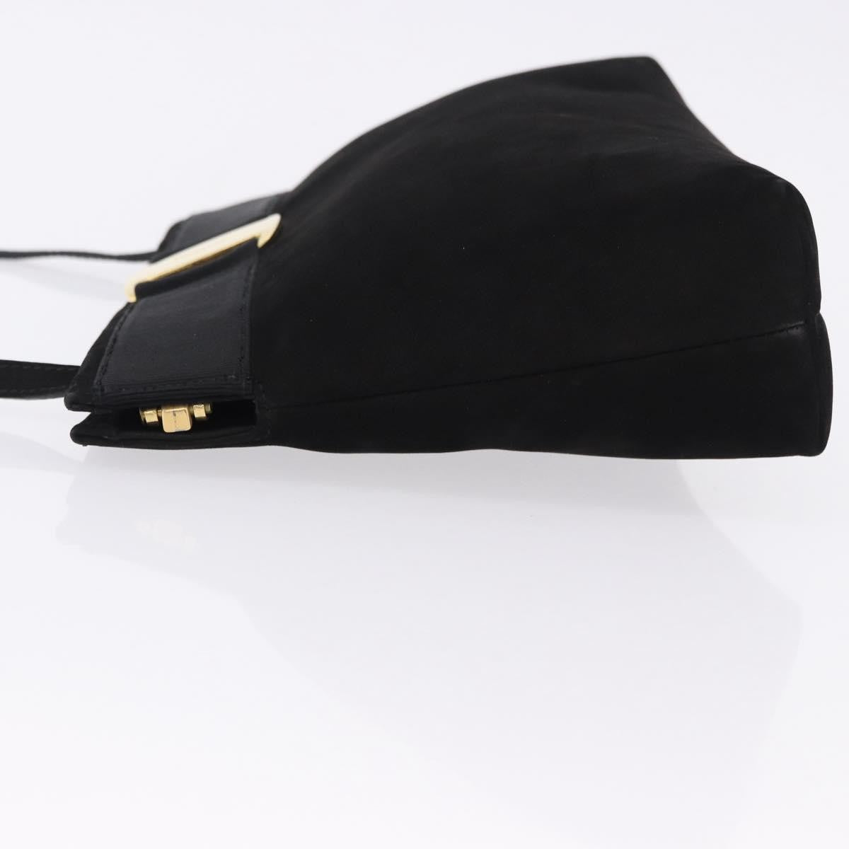 Salvatore Ferragamo Vala Suede Black Suede Shoulder Bag Bag (Pre-Owned)