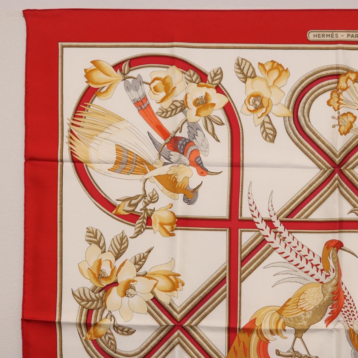 Hermes Carré 90 Silk Multicolor Red Silk Scarve & Shawl Accessory (Pre-Owned)