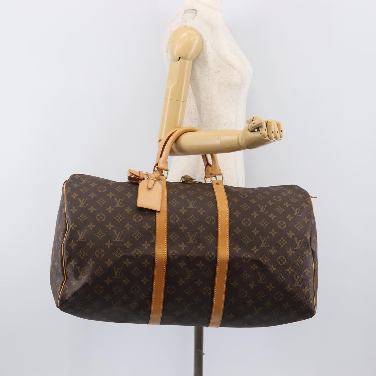 Louis Vuitton Keepall Monogram Canvas Brown Canvas Travel Bag Bag (Pre-Owned)