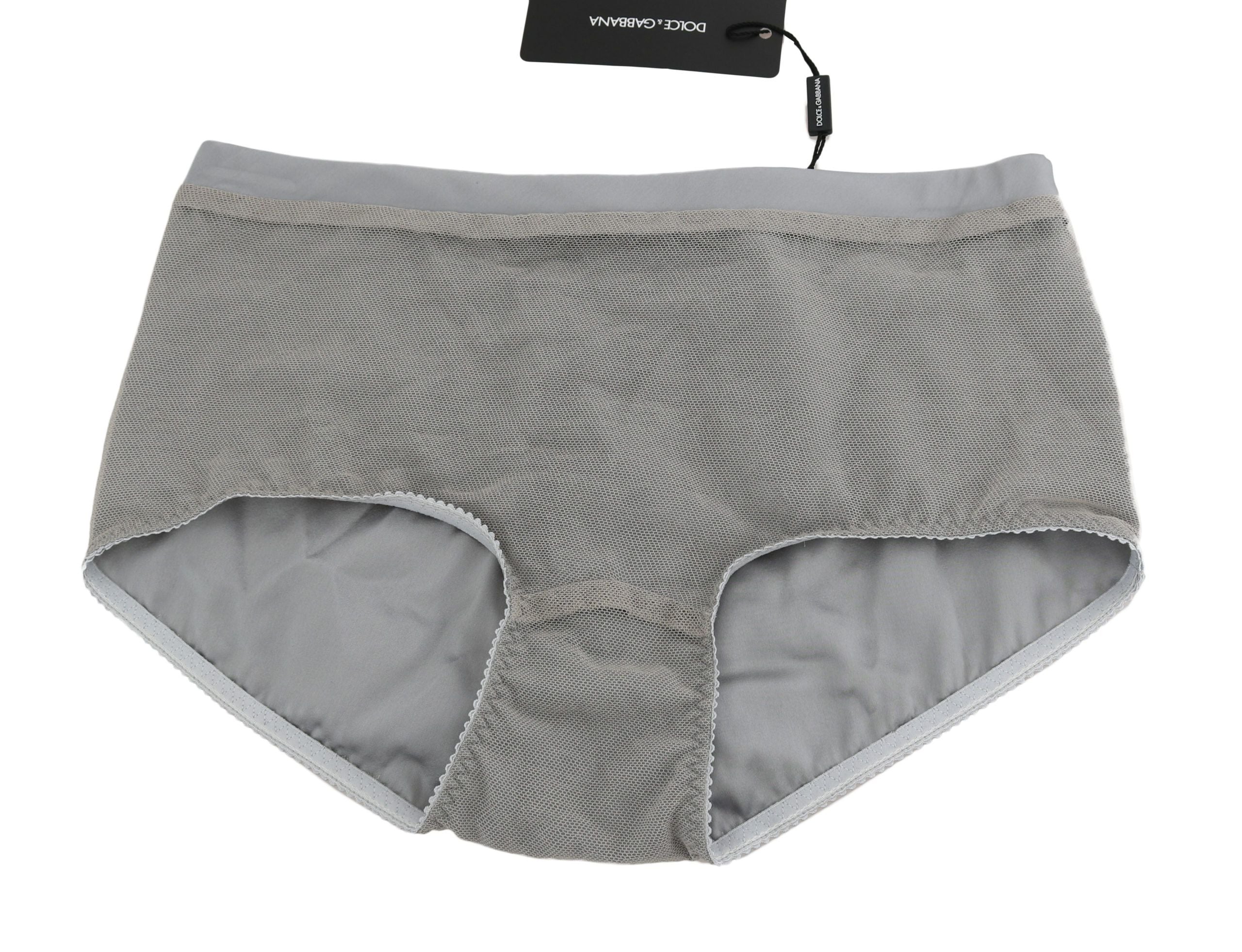Dolce & Gabbana Shimmering Silver Stretch Cotton Women's Underwear