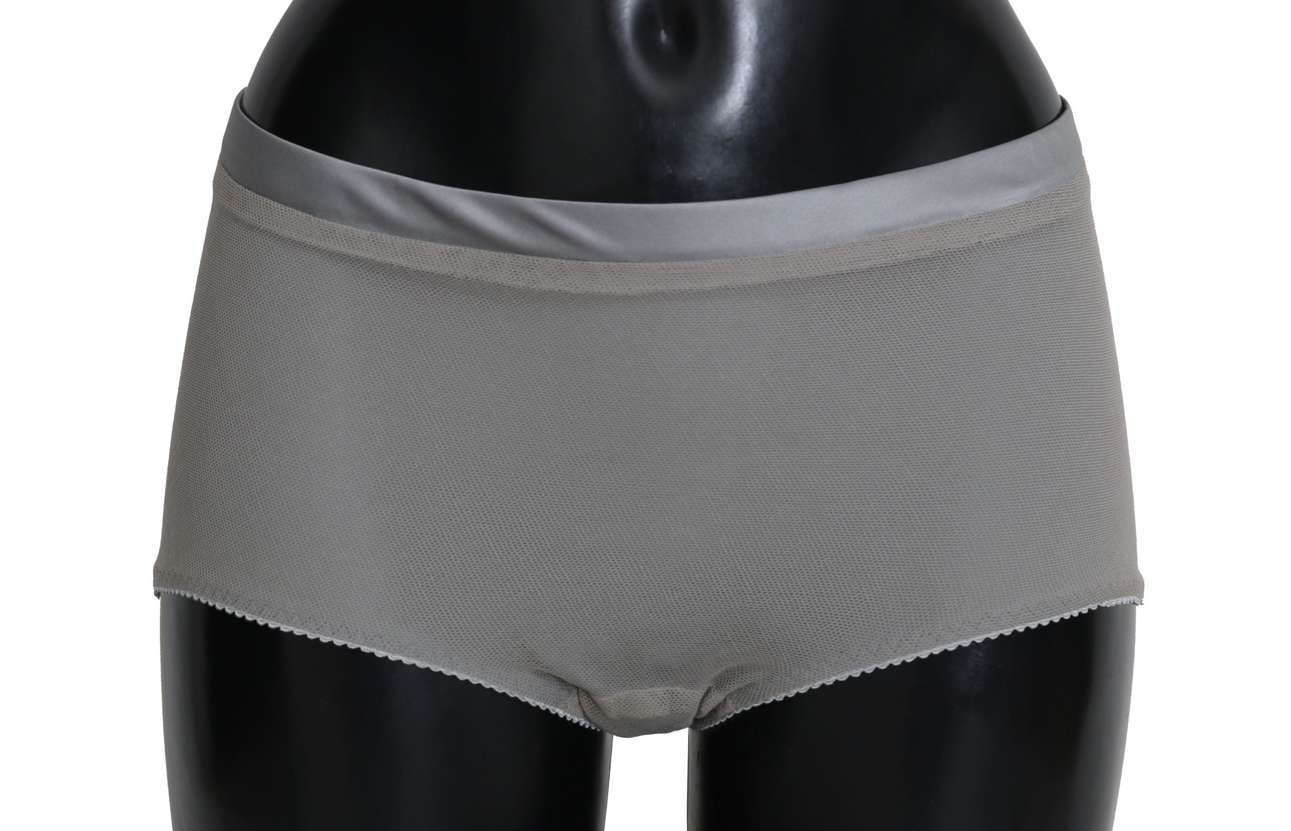 Dolce & Gabbana Shimmering Silver Stretch Cotton Women's Underwear
