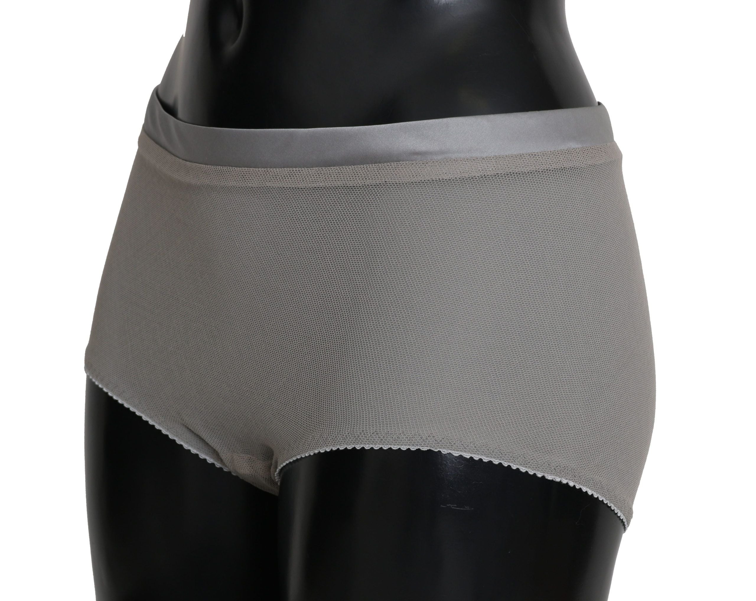 Dolce & Gabbana Shimmering Silver Stretch Cotton Women's Underwear