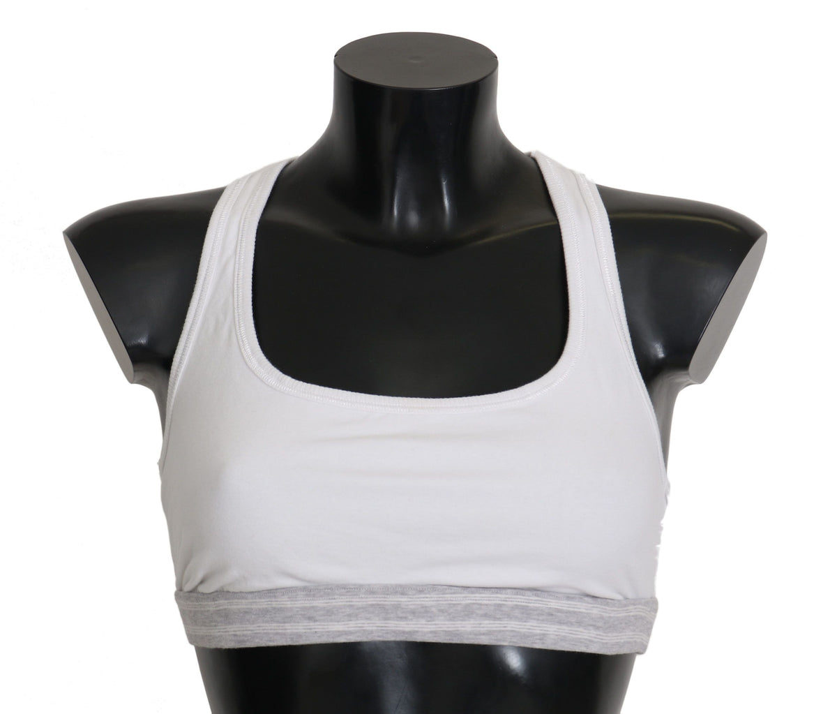 Dolce & Gabbana White Cotton Sport Stretch Bra Women's Underwear