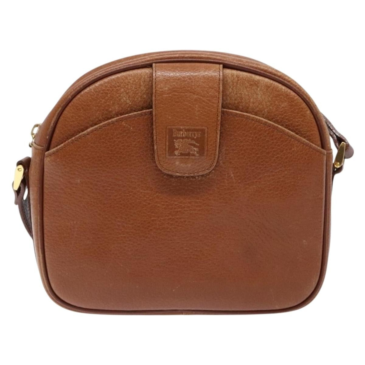 Burberry Shoulder Leather Brown Leather Shoulder Bag Bag (Pre-Owned)