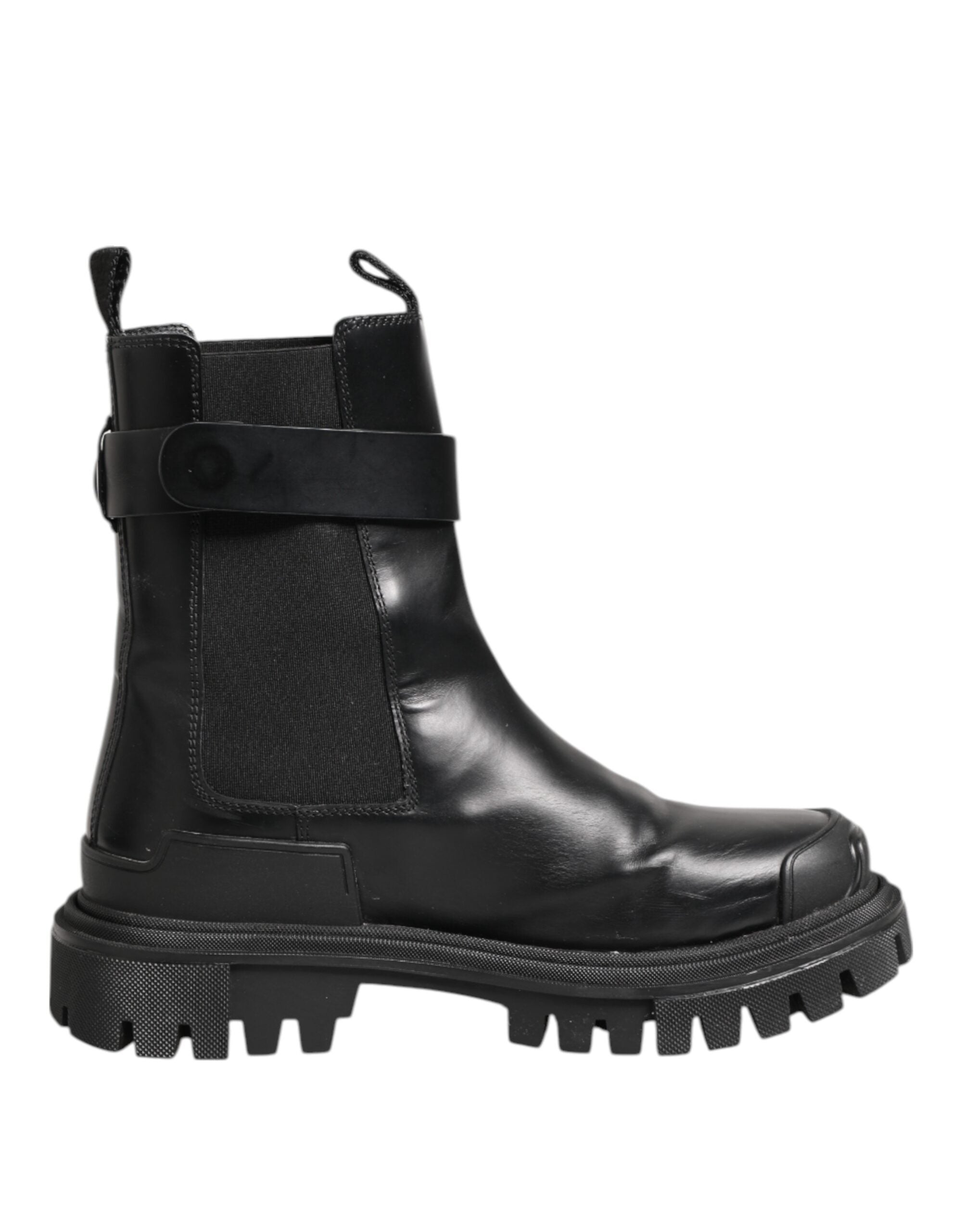Dolce & Gabbana Black Gold DG Logo Trekking Calf Boots Women's Shoes (Pre-Owned)