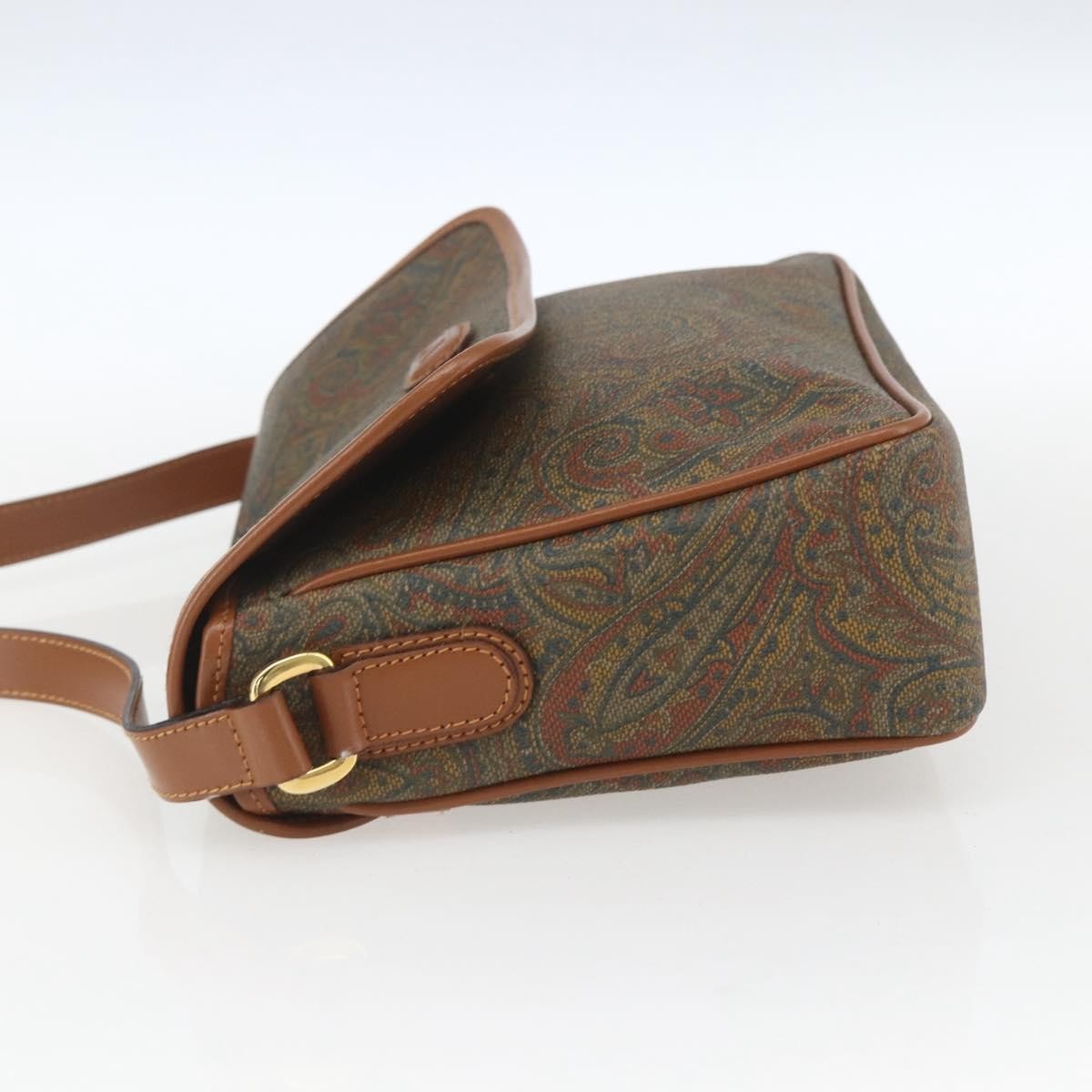 Valentino Garavani Vintage Canvas And Leather Brown Canvas Shoulder Bag Bag (Pre-Owned)