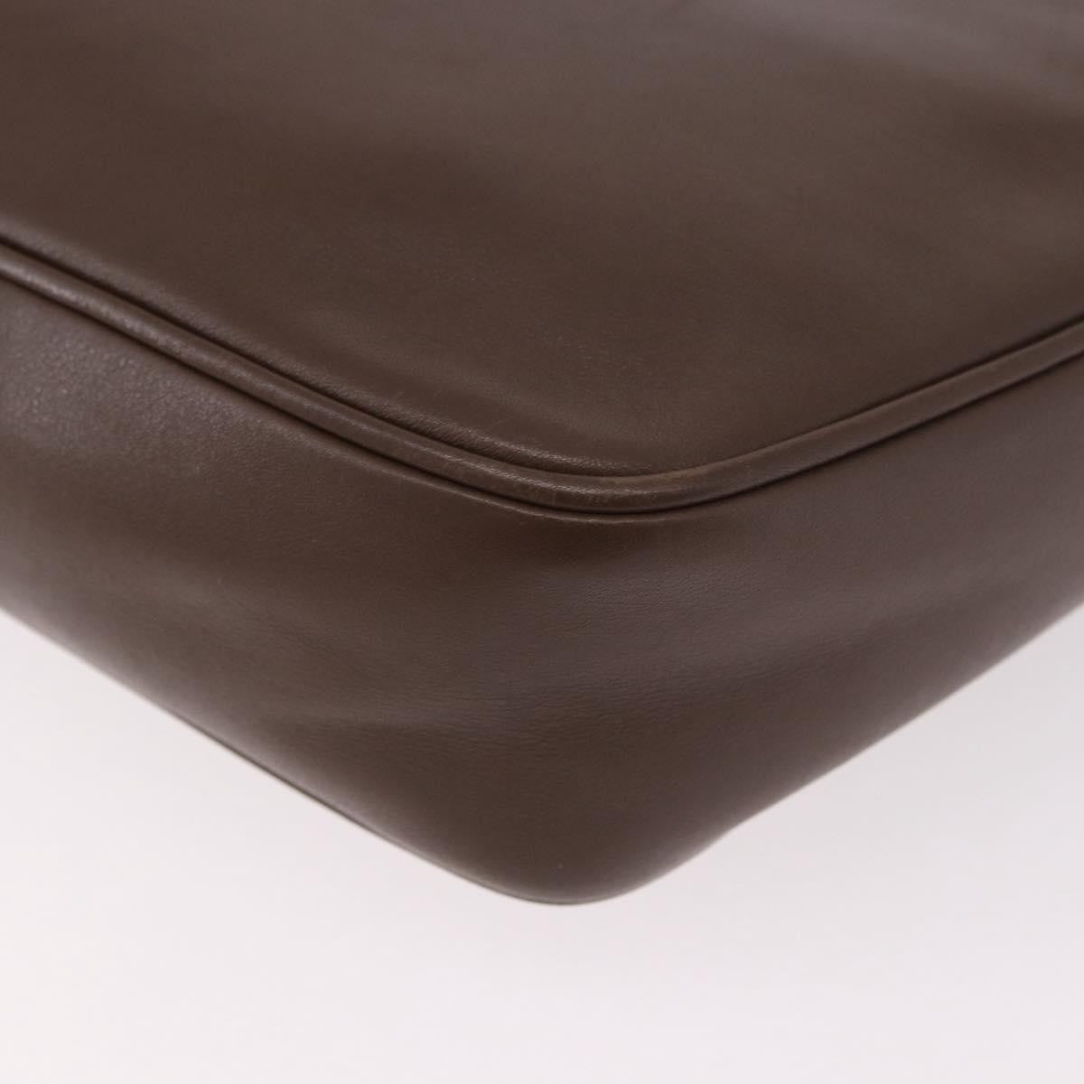 Celine Macadam Leather Brown Leather Shoulder Bag Bag (Pre-Owned)
