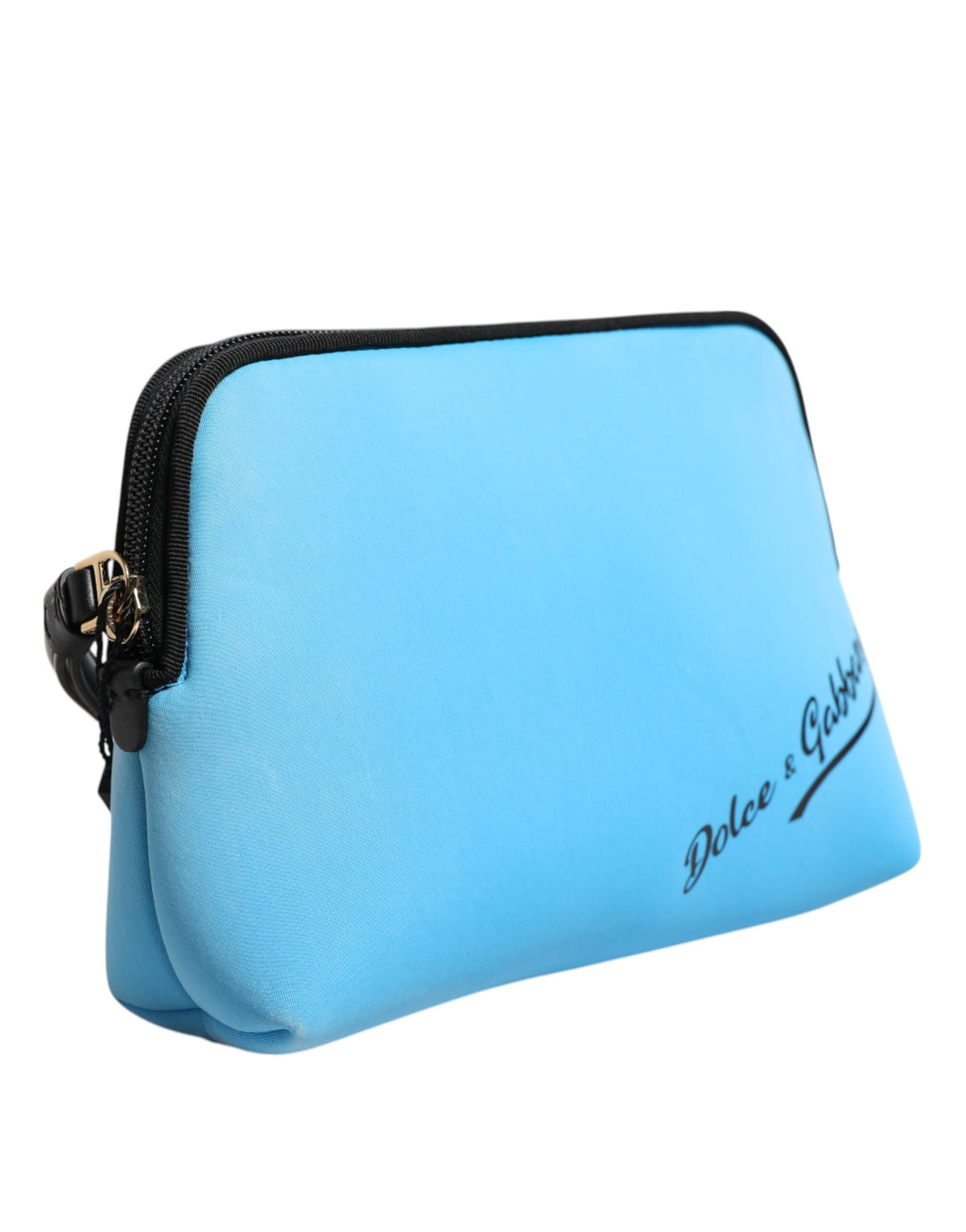 Dolce & Gabbana Blue Nylon DG Logo Print Clutch Zip Pouch Women's Bag (Pre-Owned)