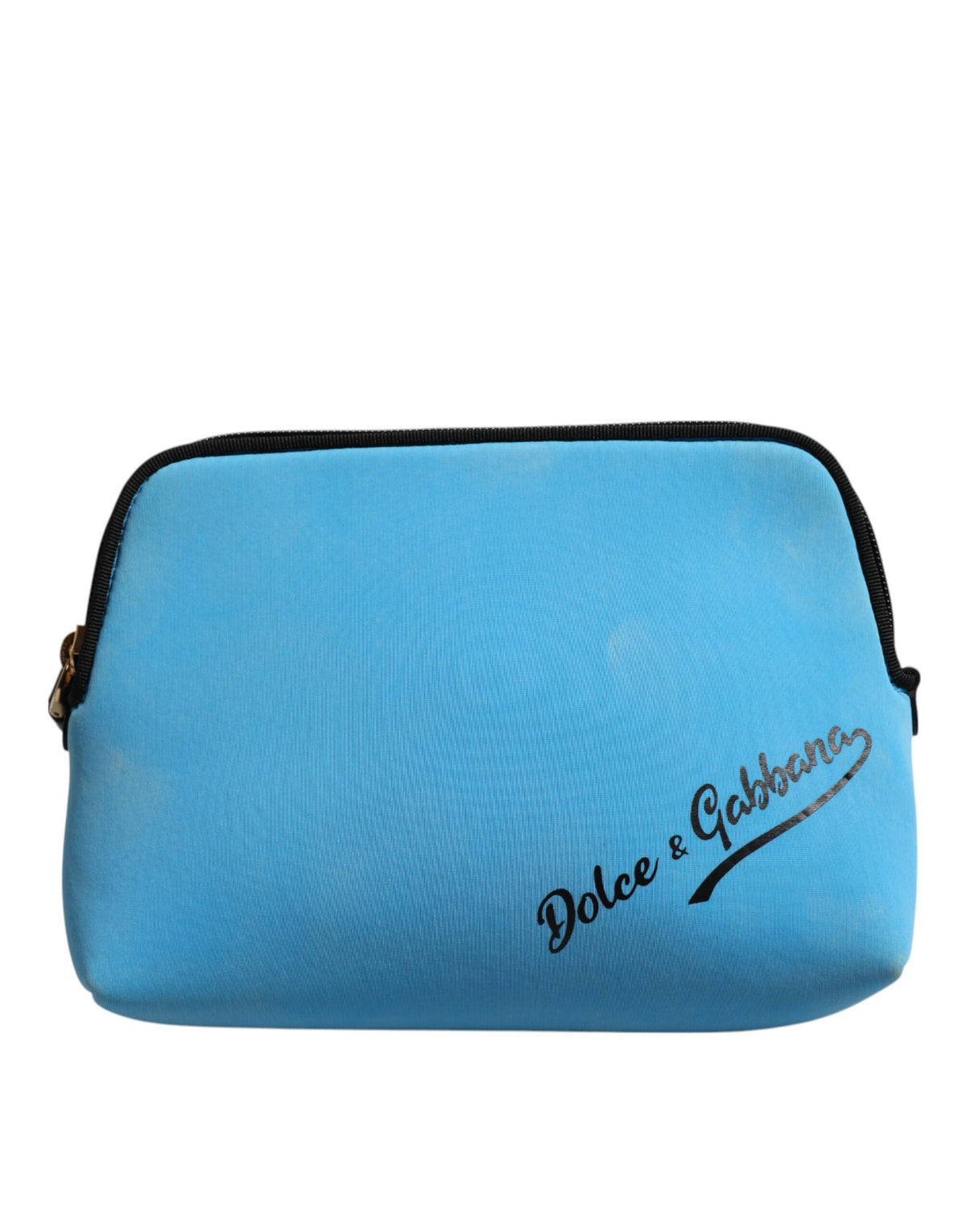 Dolce & Gabbana Blue Nylon DG Logo Print Clutch Zip Pouch Women's Bag (Pre-Owned)