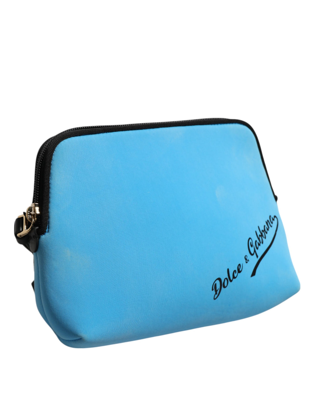 Dolce & Gabbana Blue Nylon DG Logo Print Clutch Zip Pouch Women's Bag (Pre-Owned)