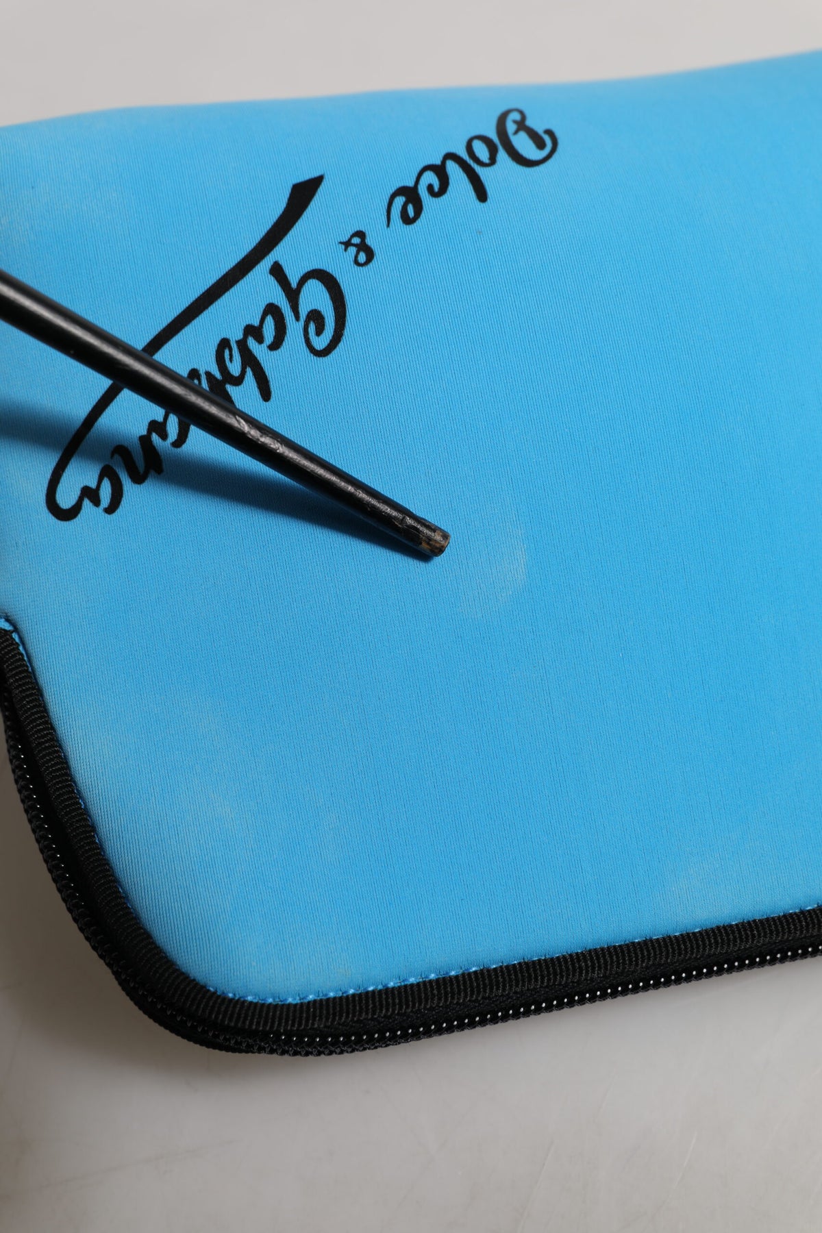 Dolce & Gabbana Blue Nylon DG Logo Print Clutch Zip Pouch Women's Bag (Pre-Owned)