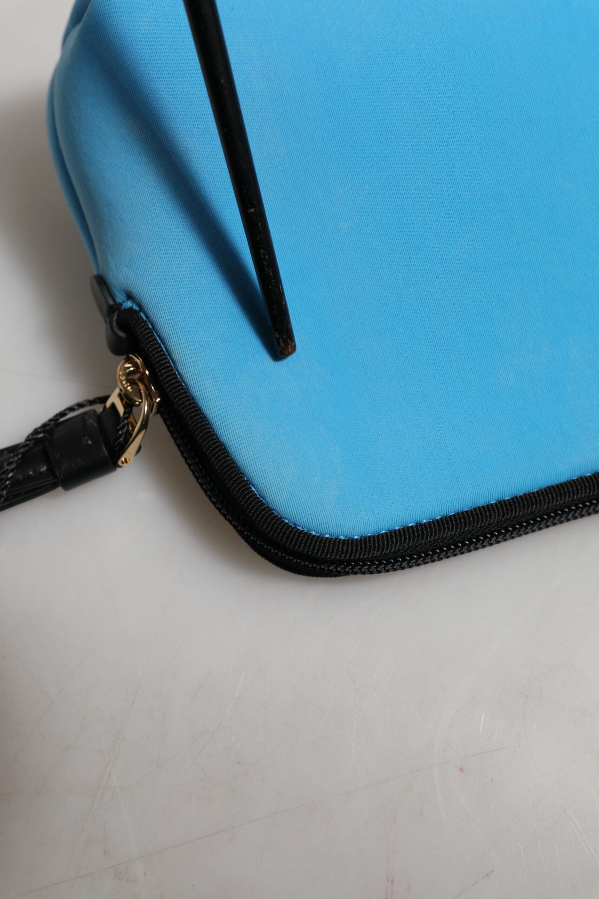Dolce & Gabbana Blue Nylon DG Logo Print Clutch Zip Pouch Women's Bag (Pre-Owned)