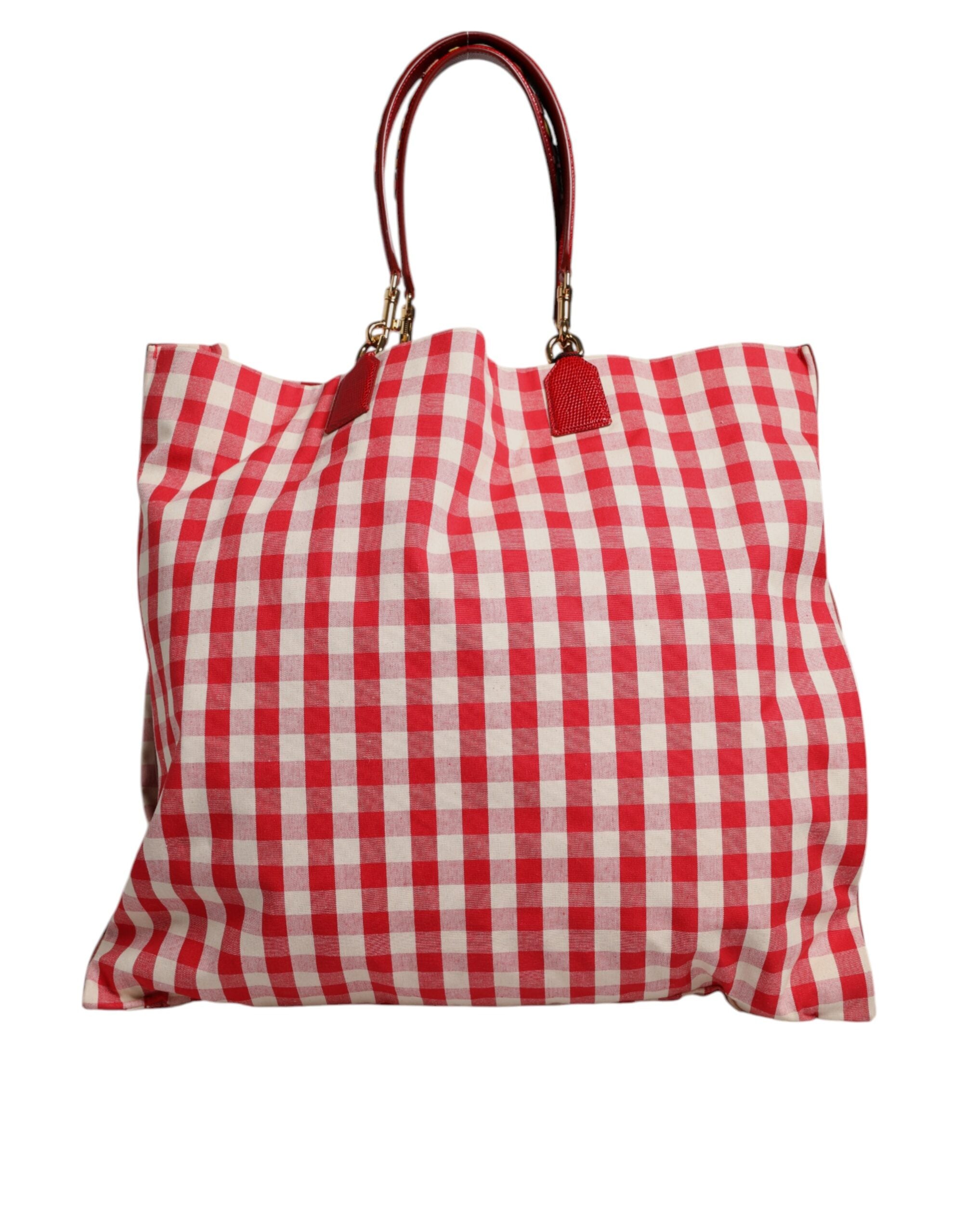 Dolce & Gabbana Red I Love Pizza Rhinestone Embellished Tote Women's Bag (Pre-Owned)