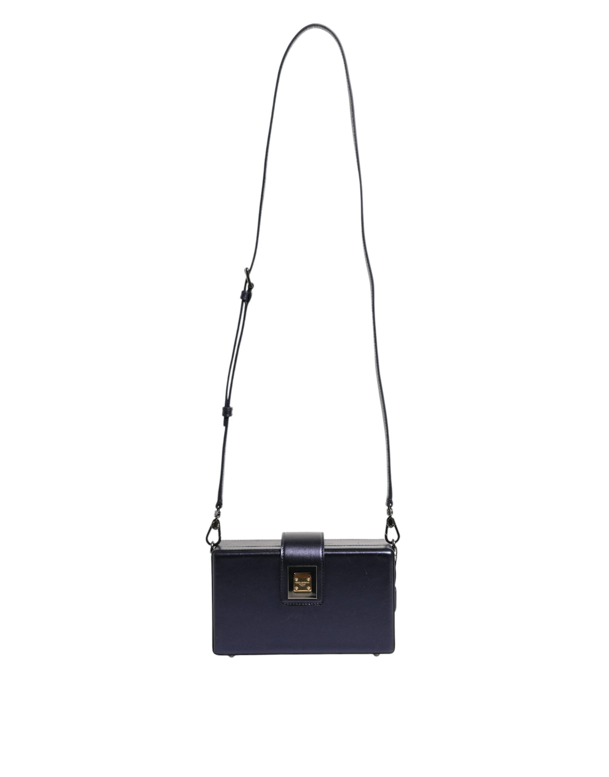 Dolce & Gabbana Blue DG BOX Lambskin Leather Crossbody Strap Women's Bag (Pre-Owned)