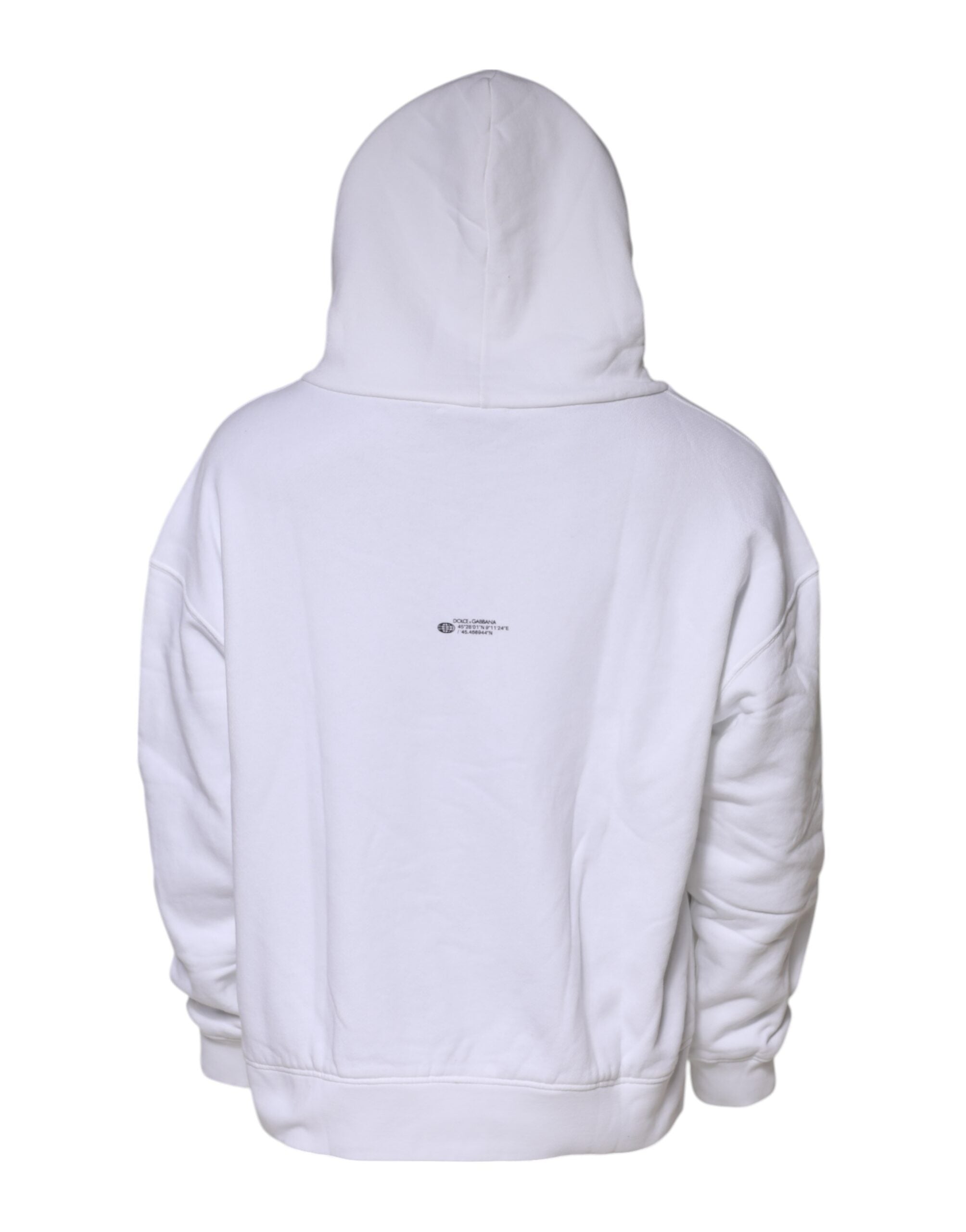 Dolce & Gabbana White DG Vib3 Hooded Men Sweatshirt Men's Sweater