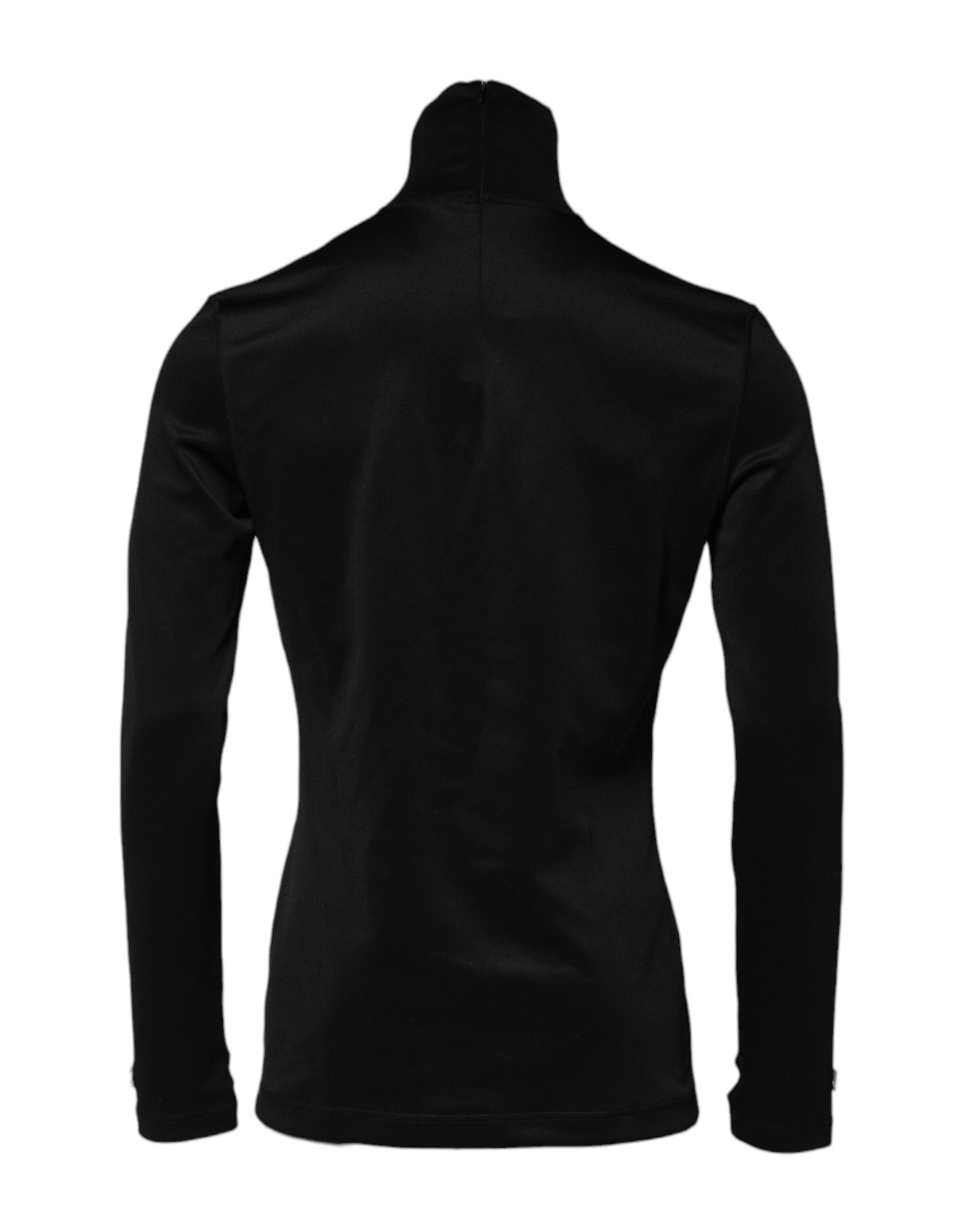 Dolce & Gabbana Black Polyester Turtleneck Pullover Men's Sweater (Pre-Owned)