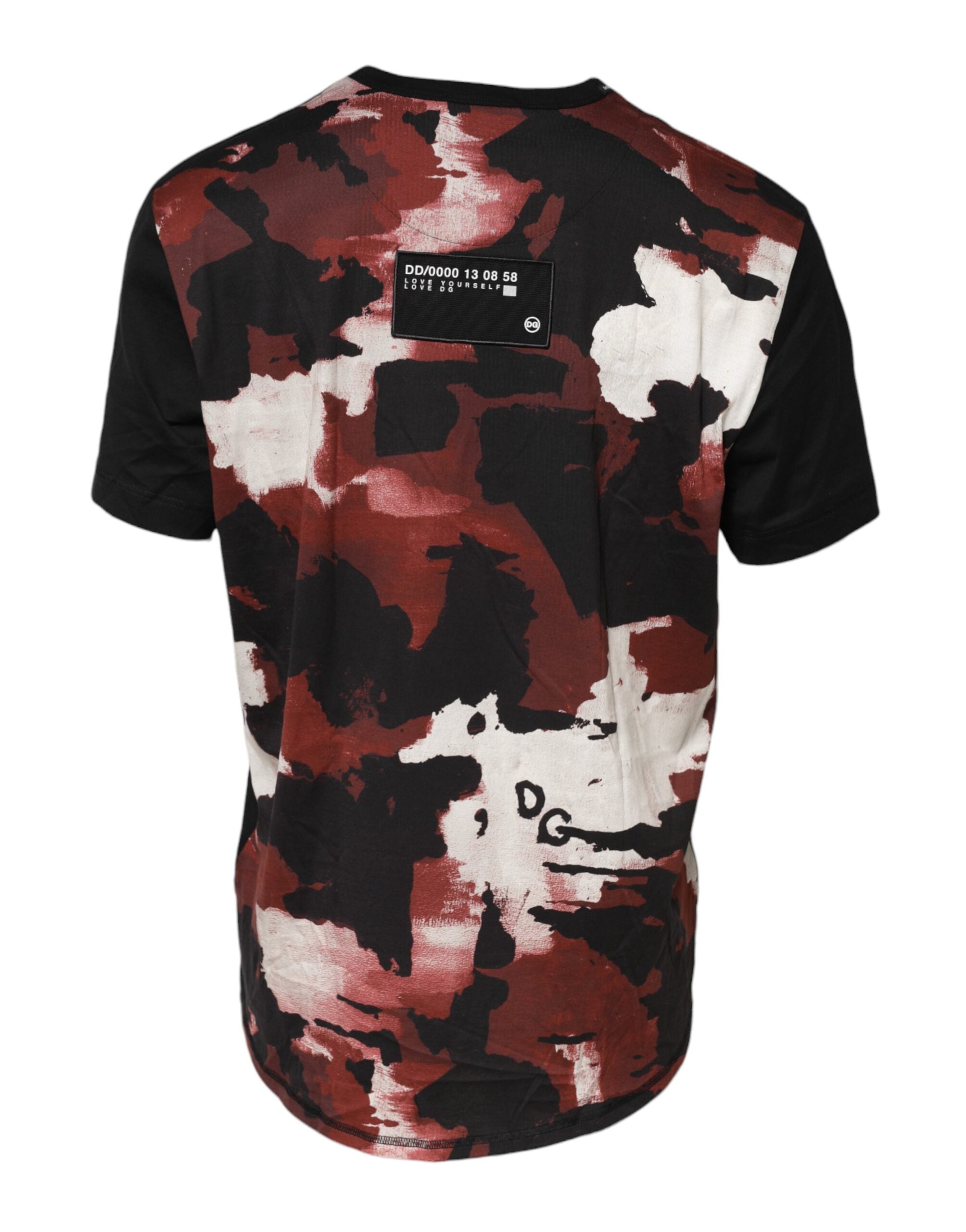Dolce & Gabbana Multicolor Camouflage Crew Neck Men's T-shirt